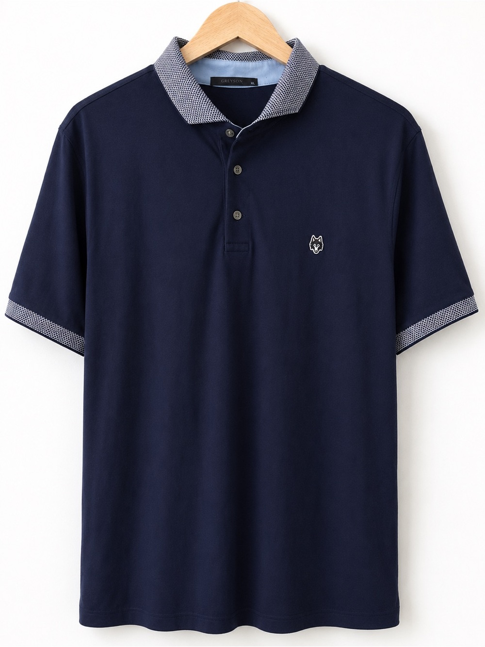 Greyson Cherokee Wolf Polo Shirt XL‎ Navy Performance Golf Luxury Men's